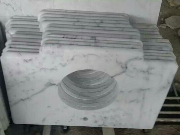 vanity with white marble top