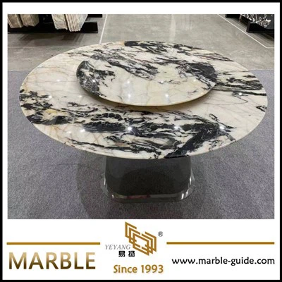 Taula de cafè de marbre blanc i negre
