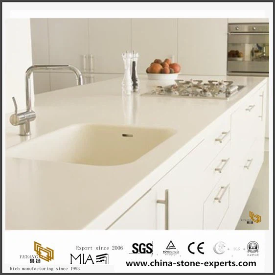 Enginyeria Quars blanc Colors de taulells de venda per a bany i cuines