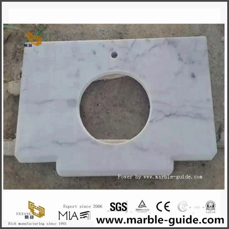 Guangxi White Custom Marble Vanity Top