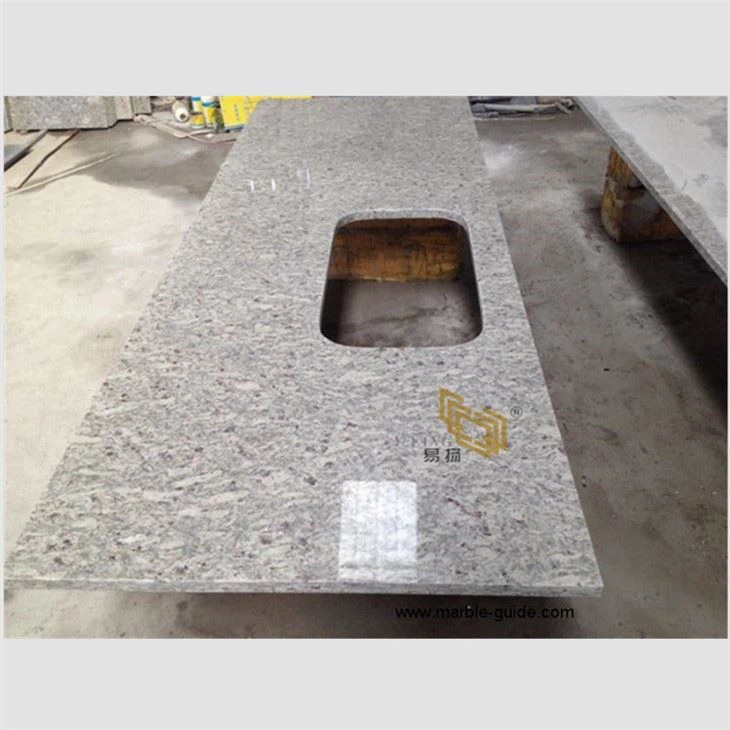 Moon White Granite With White Cabinet