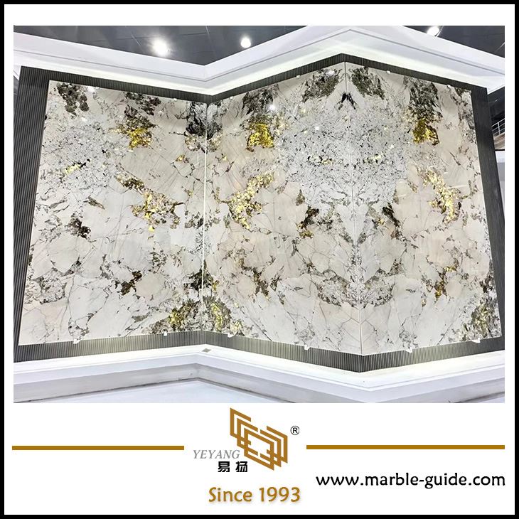 Luxury Peacock Spread Marble Slabs for Projects